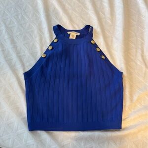 Blue TankTop with Gold Buttons